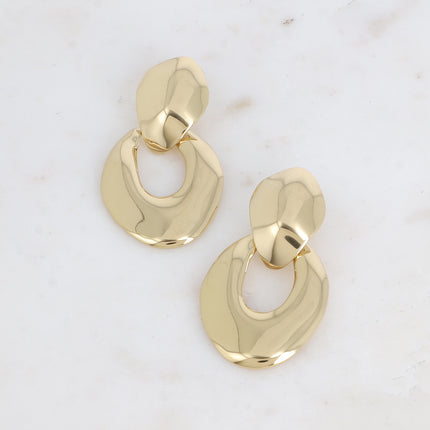 Dangle earrings - 2 pieces, smooth and mirrored
