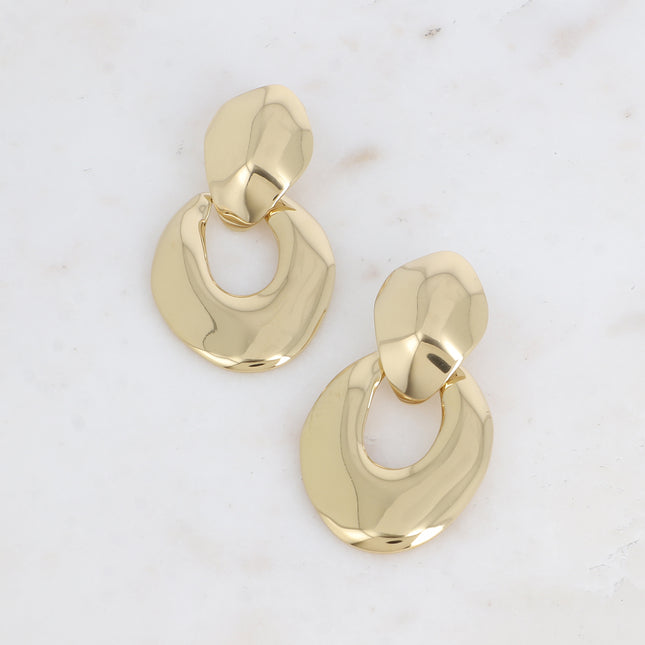 Dangle earrings - 2 pieces, smooth and mirrored