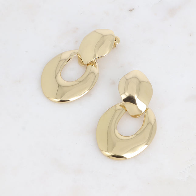 Dangle earrings - 2 pieces, smooth and mirrored