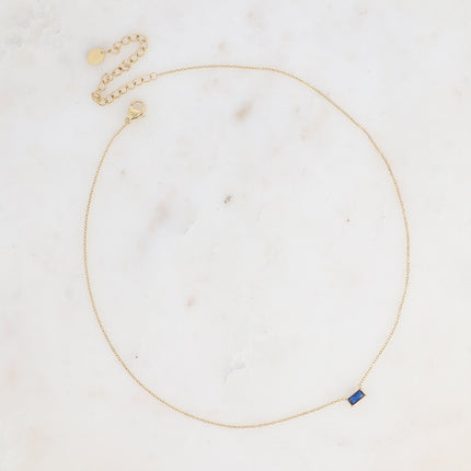 Collier - cristal rectangulaire