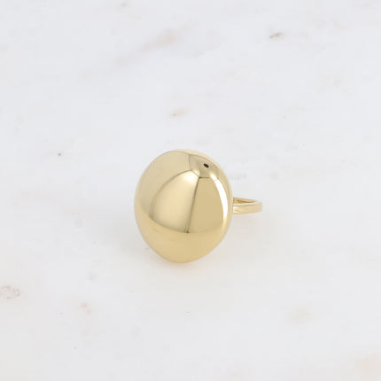 Bague Sidia - forme ronde bombée, lisse et brillante