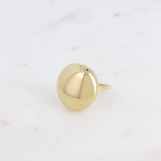 Bague Sidia - forme ronde bombée, lisse et brillante