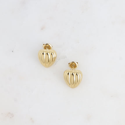 Stud earrings - small teardrop shell piece