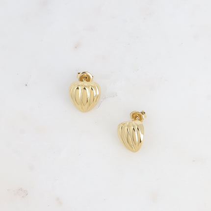 Stud earrings - small teardrop shell piece