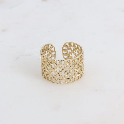 Bague large - motifs ajourés