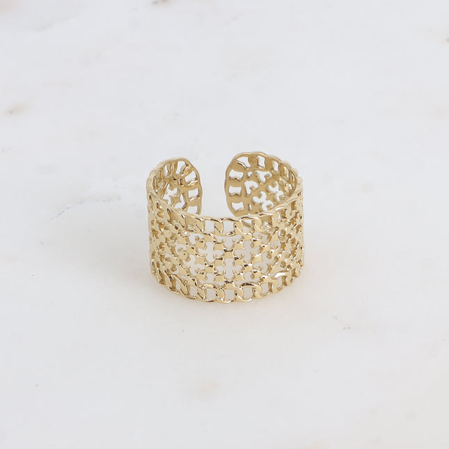 Bague large - motifs ajourés