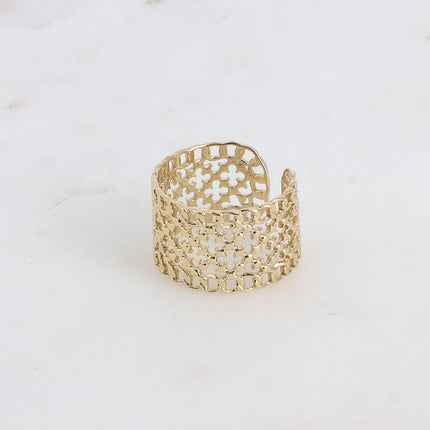 Bague large - motifs ajourés