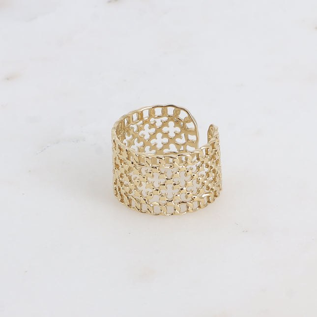 Bague large - motifs ajourés