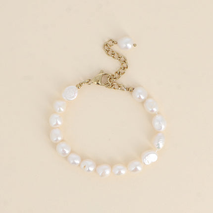 Bracelet on a cord - 8mm freshwater pearls