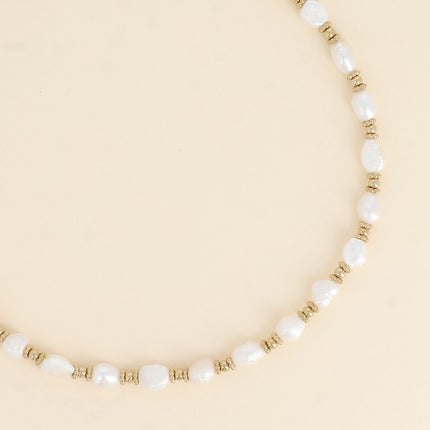 Collier sur câble Isaline - perles en acier et pierres naturelles