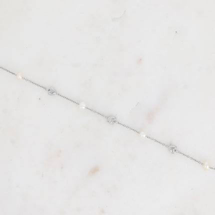 Coeura Bracelet - Hearts and Freshwater Pearls