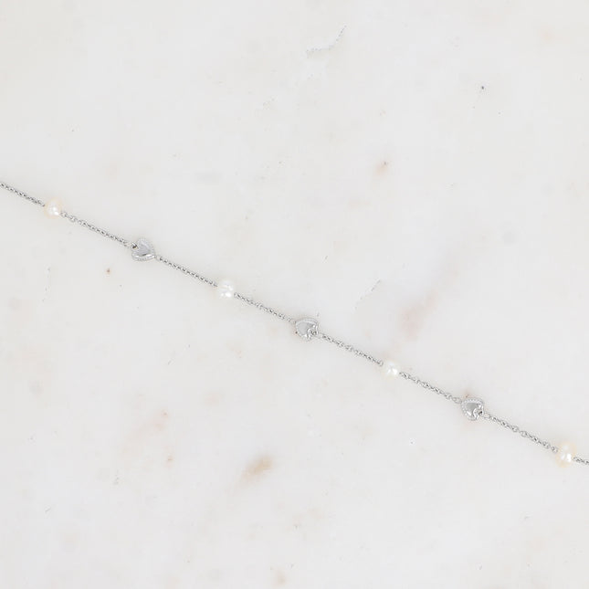 Bracelet Coeura - coeurs et perles d'eau douce