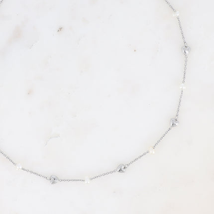 Collier Coeura - coeurs et perles d'eau douce
