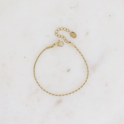 Bracelet Callis - maille effet torsadée fine