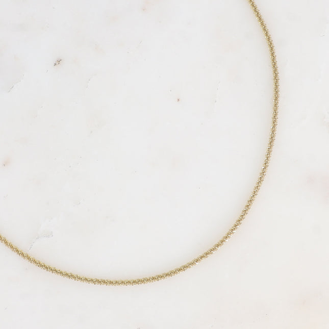 Collier Isolda - maille effet quadrillé torsadé