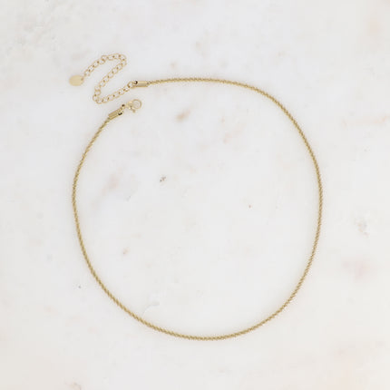 Collier Isolda - maille effet quadrillé torsadé