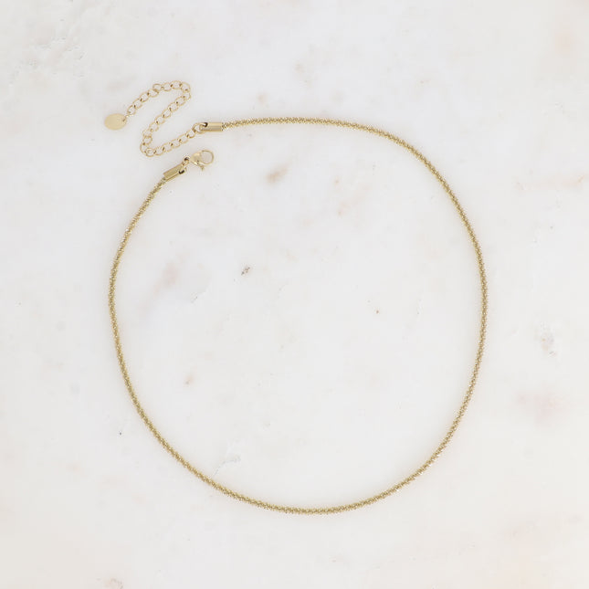 Collier Isolda - maille effet quadrillé torsadé