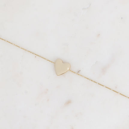 Bracelet Valia - chaîne émaillée et pendentif coeur en émail