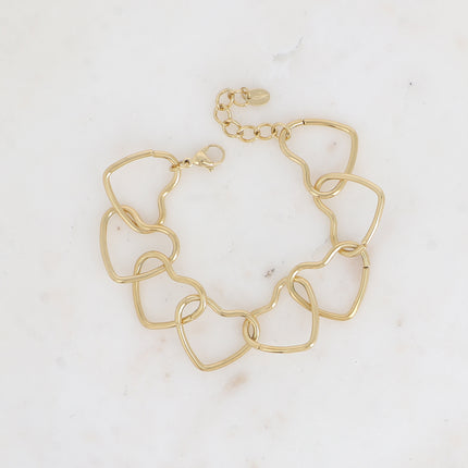 Bracelet - maillons coeurs ajourés