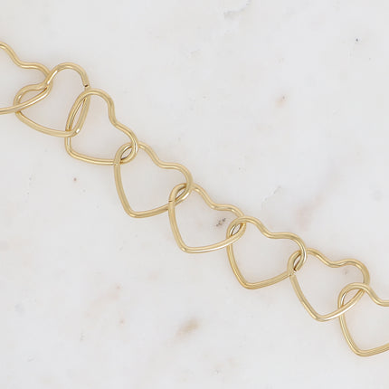 Bracelet - maillons coeurs ajourés