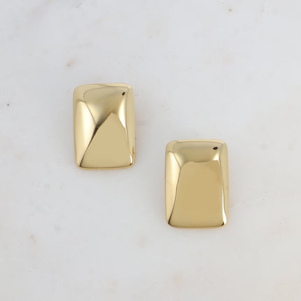 Boucles puces - grand rectangle lisse et miroir