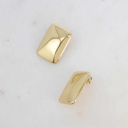 Boucles puces - grand rectangle lisse et miroir