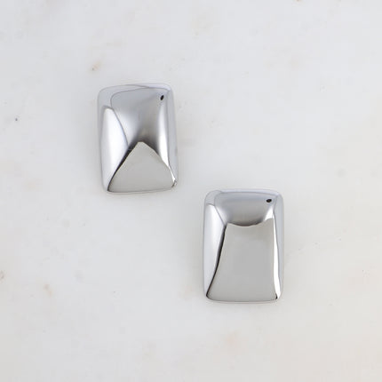 Boucles puces - grand rectangle lisse et miroir
