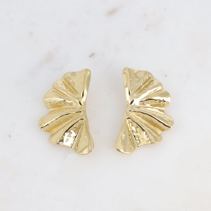 Boucles puces - grand demi cercle ondulé et martelé