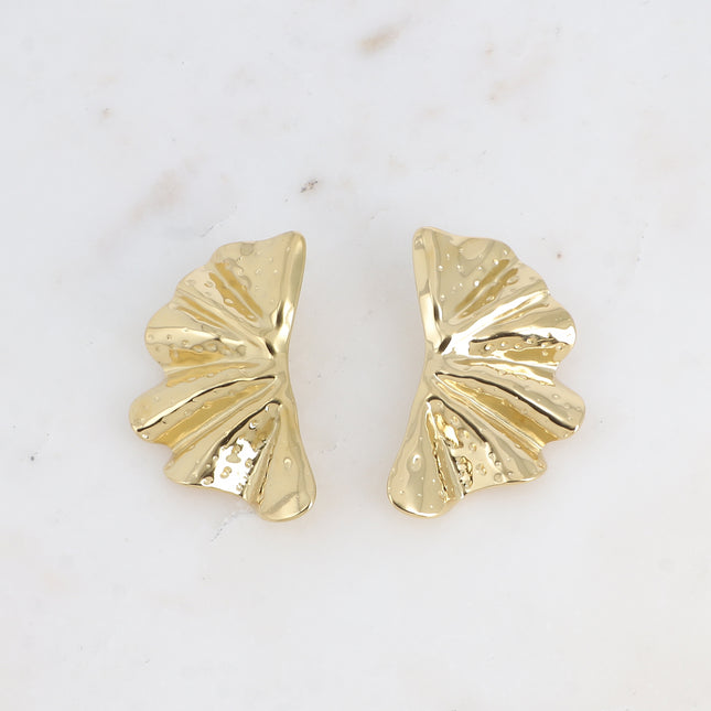 Boucles puces - grand demi cercle ondulé et martelé