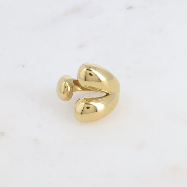 Francia open ring - 3 beads