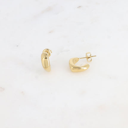 Mini hoop earrings - faceted