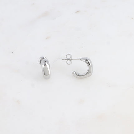 Mini hoop earrings - faceted