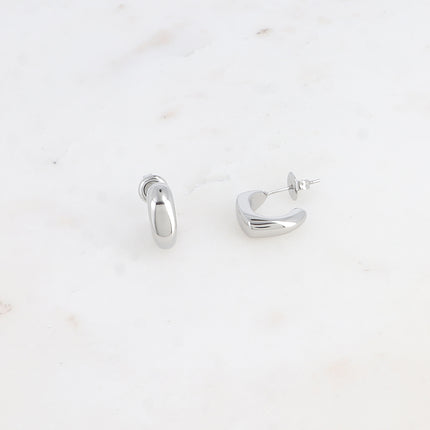 Mini hoop earrings - faceted