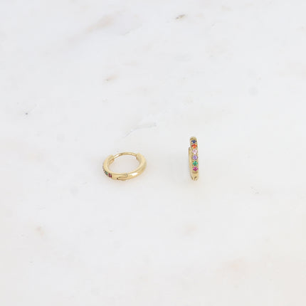 Mini créoles - 6 oxydes de zirconium 12mm