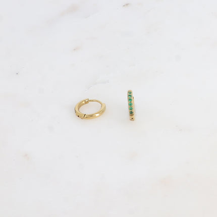 Mini créoles - 6 oxydes de zirconium 12mm