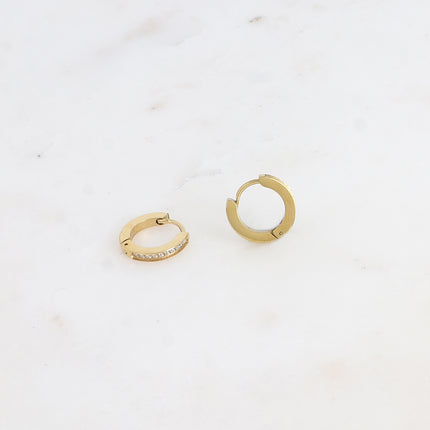 Mini créoles - 10 oxydes de zirconium 13mm