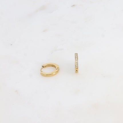Mini créoles - 10 oxydes de zirconium 13mm