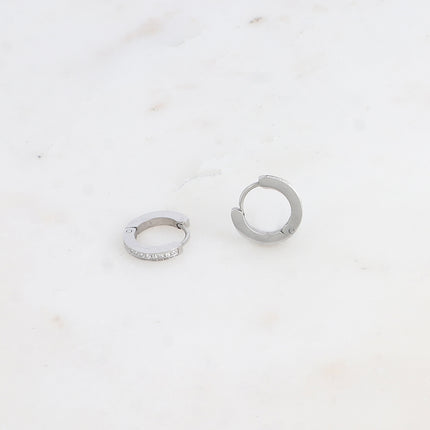 Mini créoles - 10 oxydes de zirconium 13mm