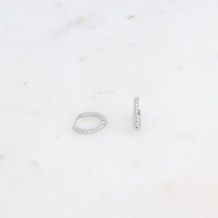 Mini créoles Soizic - anneau torsadé 13mm
