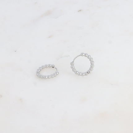 Mini créoles Joella - anneau avec boules 15mm