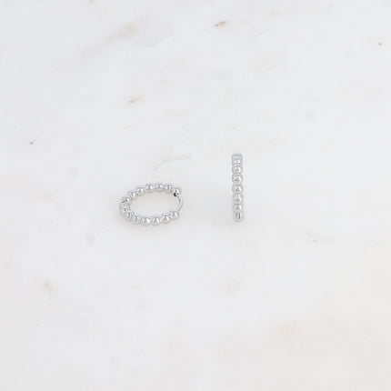 Mini créoles Joella - anneau avec boules 15mm