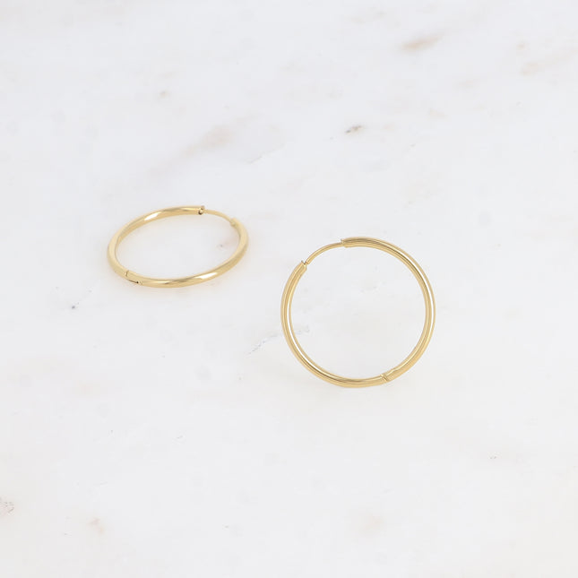 Hoop earrings - 23 mm round ring