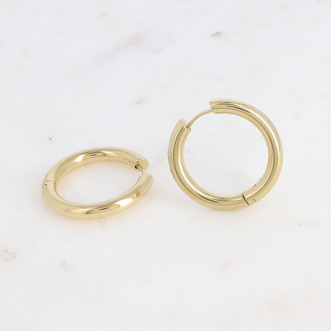 Hoop earrings - thick ring 28mm