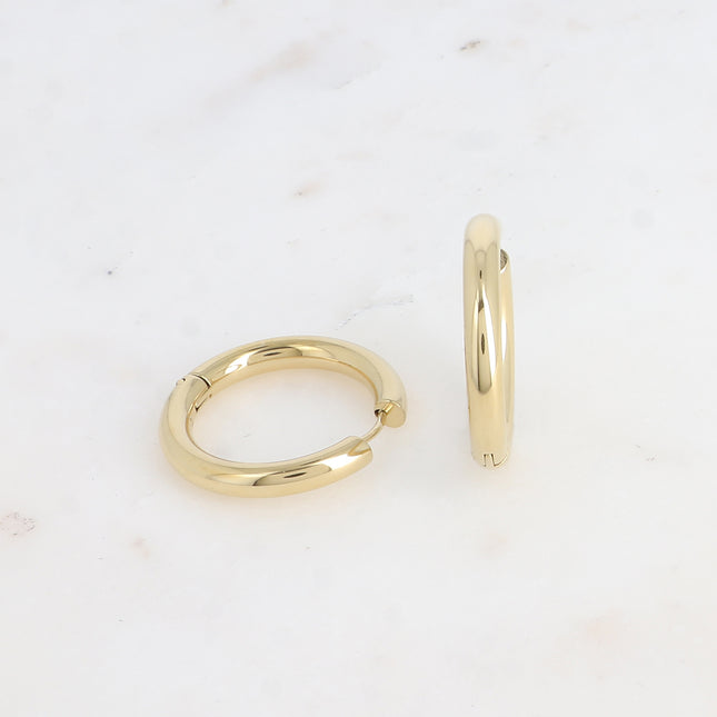 Hoop earrings - thick ring 28mm