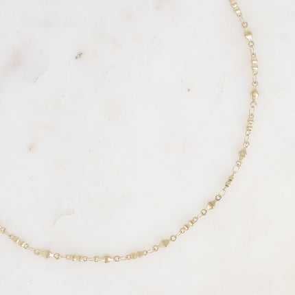 Collier - maille 2 grains et anneaux losanges