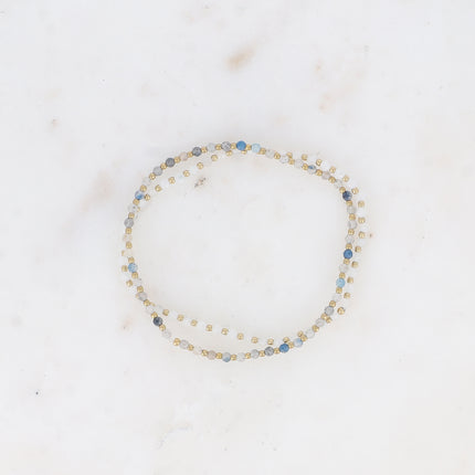 Lot de 2 bracelets élastiques - pierres naturelles