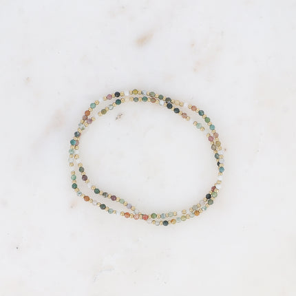 Lot de 2 bracelets élastiques - pierres naturelles