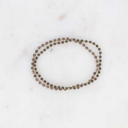Lot de 2 bracelets élastiques - pierres naturelles