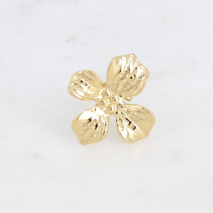 Bague Adèle - motif feuillage texturé