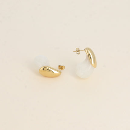 Acetate drop stud earrings